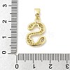 Brass Micro Pave Cubic Zirconia Pendants ZIRC-C012-01G-19-3