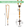 FIBLOOM 2Pcs 2 Colors Alloy Religion Crucifix Cross Pendant Necklaces Set NJEW-FI0001-38-2