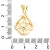 Brass Micro Cubic Zirconia Peg Bail Charms KK-Q794-04D-G-3