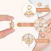 10Pcs Brass Micro Pave Clear Cubic Zirconia Pendants ZIRC-FH0001-39-4