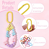 18Pcs 9 Colors Alloy Spring Gate Rings FIND-SC0022-16-6