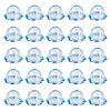 30Pcs UV Plating Acrylic Bead Caps PACR-TA0001-20B-1