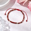 Natural Red Jasper Braided Bead Bracelets BJEW-JB11241-04-1