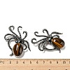 Natural Tiger Eye Octopus Brooch G-Z050-01F-3