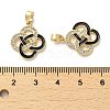 Brass Micro Pave Cubic Zirconia Pendants KK-K355-35G-3