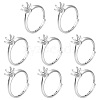 8Pcs Brass Adjustable Ring Findings KK-ME0003-98-1