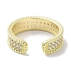 Brass Micro Pave Cubic Zirconia Cuff Rings RJEW-G310-13G-3