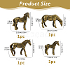 4Pcs 4 Styles Alloy Horse Display Decoration DJEW-FH0011-58-2