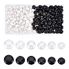 240Pcs 6 Style 1-Hole Plastic Button BUTT-PH0001-14-1