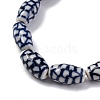 Handmade Blue and White Porcelain Beads Strands PORC-I027-10-3