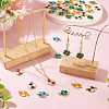 50Pcs 5 Colors Alloy Enamel Pendants ENAM-TA0003-81-8