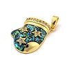 Christmas Brass Micro Pave Cubic Zirconia Pendant KK-H468-02A-03G-2