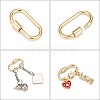 Brass Screw Carabiner Lock Charms LS-KK-T047-07G-4