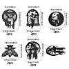 CHGCRAFT 10Pcs 5 Style Printed Acrylic Pendants MACR-CA0001-38-2