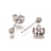 Tarnish Resistant 304 Stainless Steel Stud Earrings EJEW-L215-58A-P-2