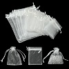 30Pcs 4 Styles Rectangle Organza Bags Jewellery Storage Pouches Wedding Favour Party Mesh Drawstring Gift OP-FS0001-01C-6