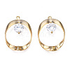 Brass Rhinestone Pendants KK-N216-410-2