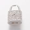 Brass Micro Pave Cubic Zirconia Pendants ZIRC-K060-08P-2