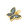 Real 18K Gold Plated Rack Plating Brass Micro Pave Cubic Zirconia Pendants Charms KK-S396-01I-2