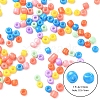 3500Pcs 7 Colors 12/0 Baking Paint Glass Round Seed Beads SEED-YW0001-26-5