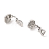 Alloy Clip-on Earring Findings FIND-L015-003P-2