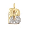 Brass Micro Pave Cubic Zirconia Pendants KK-B126-02G-B-1