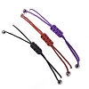 3Pcs Constellations Adjustable Nylon Cord Braided Bead Bracelets for Women Men BJEW-JB11325-08-5