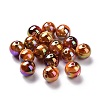 UV Plating Rainbow Iridescent Acrylic Beads PACR-H003-22-1