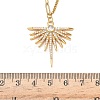 304 Stainless Steel Micro Pave Clear Cubic Zirconia Pendant Necklaces for Women NJEW-Z103-01G-06-5