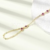Brass Micro Pave Cubic Zirconia Mittens Bracelets BJEW-C156-01G-02-2