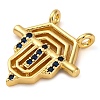 Brass Micro Pave Cubic Zirconia Pendants KK-K339-10A-03-2