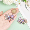 2Pcs Butterfly Alloy Glass Rhinestone Shoe Decoration FIND-AR0005-01A-3