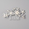 Wedding Bridal Alloy Rhinestone Hair Combs MRMJ-WH0012-29-1