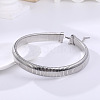 304 Stainless Steel Snake Chain Cuff Bangles for Women WG54B23-04-1
