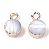 Natural Freshwater Shell Charms SHEL-N026-15-1