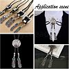 3 Sets 3 Colors Electroplate Zinc Alloy Cord Ends FIND-CA0004-05-6