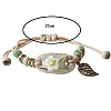 Alloy & Porcelain & Wax Cord Charm Bracelets FS-WGF05A0-01-3