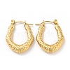 Ion Plating(IP) 304 Stainless Steel Teardrop Chunky Hoop Earrings for Women EJEW-G293-14G-1