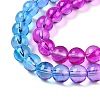 Baking Painted Transparent Glass Beads DGLA-M001-8mm-07-3