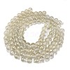 Frosted Transparent Glass Bead Strands GLAA-P065-8mm-01-5