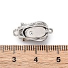 Brass & Clear Cubic Zirconia & Black Lip Shell Epoxy Resin Box Clasps KK-P291-35P-3