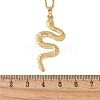 304 Stainless Steel Snake Pendant Necklaces for Women Men NJEW-Z063-03G-05-2