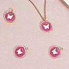 10Pcs Brass Enamel Pendants KK-BBC0020-43-6