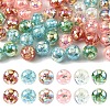 12Pcs Transparent Inner Flower Acrylic Beads RESI-YW0004-86A-2