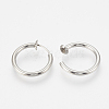 Tarnish Resistant 201 Stainless Steel Retractable Clip-on Hoop Earrings LS-STAS-S100-01-2