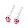 Rack Plating Brass Micro Pave Cubic Zirconia Stud Earring EJEW-C102-37P-06-1