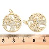 Brass Pave Cubic Zirconia Pendants KK-U009-10H-G-3