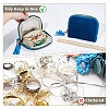 Rectangle Velvet Jewelry Zipper Storage Bags ABAG-WH0709-437A-3