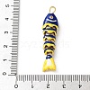 Brass Micro Pave Orange Cubic Zirconia Pendants CU-CBA03AF-15G-02-3