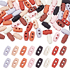 64Pcs 8 Colors Plastic Buttons BUTT-FG0001-36-1